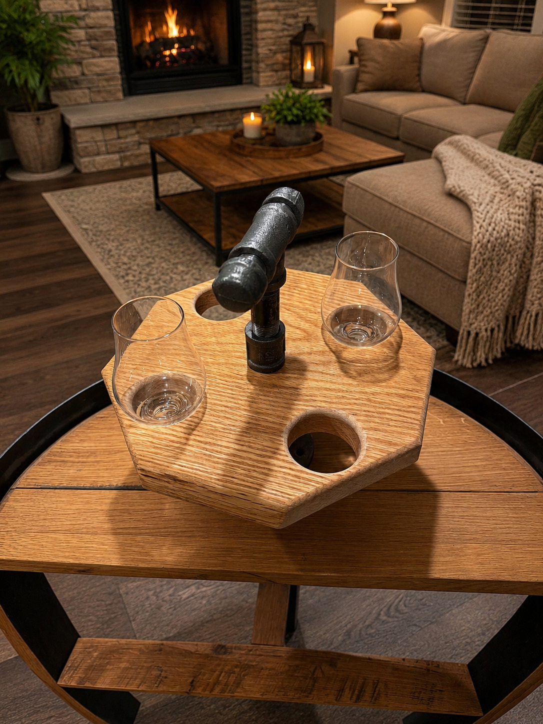 Black Pipe 4 glass Flight
