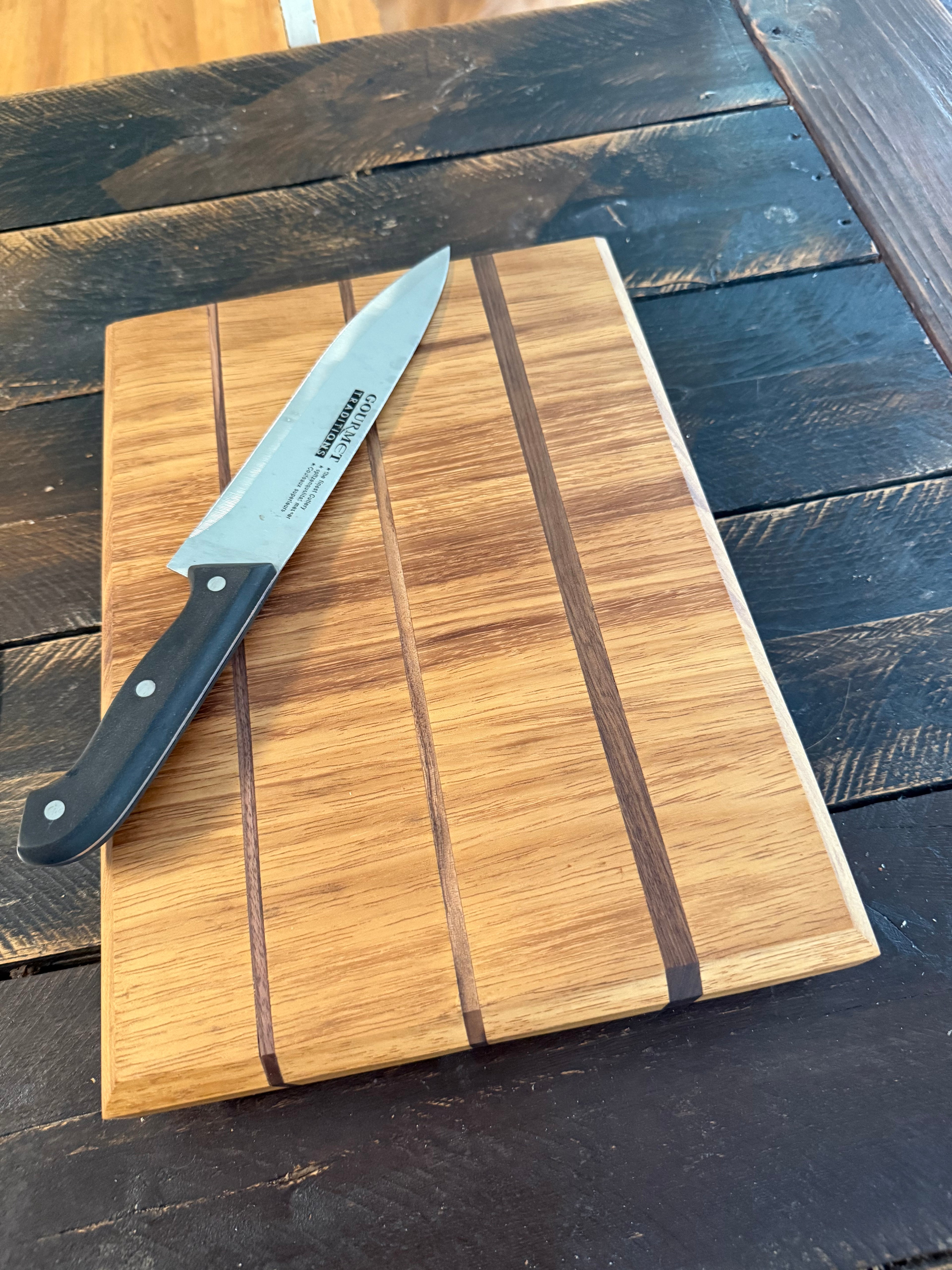 Iroko and Walnut Cutting Board